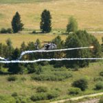 Flare-Schießen mit Hubschrauber S70, Black Hawk